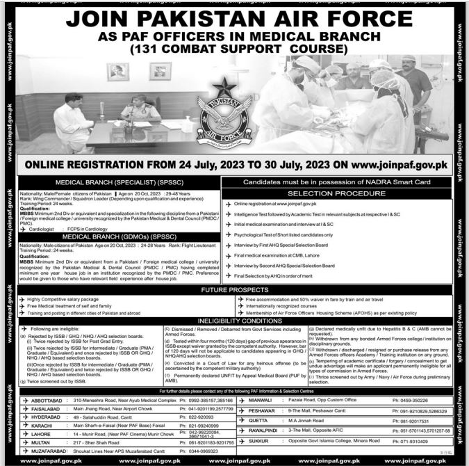 Pakistan Air Force PAF Jobs 2023 New Vacancies